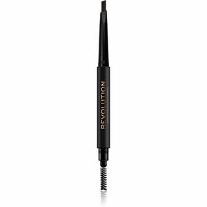 Makeup Revolution Duo Brow Definer precizní tužka na obočí odstín Dark Brown 0, 25 g obraz