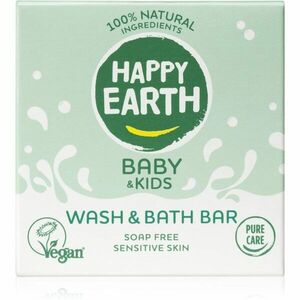 Happy Earth 100% Natural Wash & Bath Bar tuhé mýdlo pro děti 50 g obraz