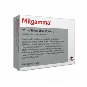 Milgamma 50 mg/250 μg 100 obalených tablet obraz