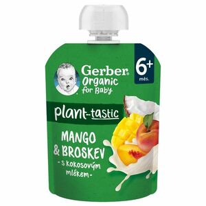 Gerber Organic Ovocná kapsička mango a broskev s kokosovým mlékem 80 g obraz