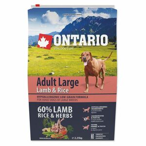 ONTARIO Dog Adult large lamb & rice granule pro psy 2.25 kg obraz