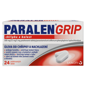 PARALEN GRIP Chřipka a bolest 500 mg 24 potahovaných tablet obraz