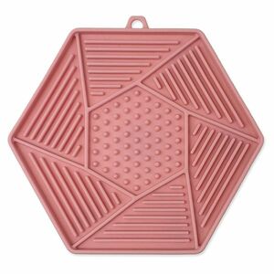 EPIC PET Lick & Snack lízací podložka hexagon světle růžový 17 x 15 cm obraz