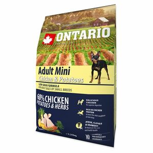ONTARIO Dog Adult Mini chicken & potatoes granule pro psy 1 ks, Hmotnost balení (g): 2, 25 kg obraz