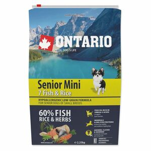 ONTARIO Senior mini fish & rice granule pro psy 1 ks, Hmotnost balení (g): 2, 25 kg obraz