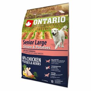 ONTARIO Senior Large chicken & potatoes & herbs granule pro psy 2, 25 kg obraz