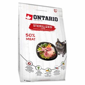 ONTARIO Cat Sterilised Lamb granule pro kočky 1 ks, Hmotnost balení (g): 2 kg obraz