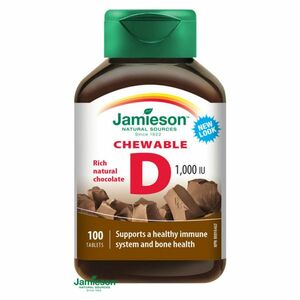 JAMIESON Vitamin D3 1000IU čokoláda cucací 100 tablet obraz