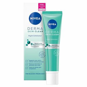 NIVEA Derma Skin Clear Noční exfoliační pleťový peeling 40 ml obraz