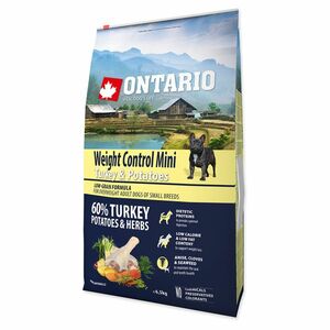 ONTARIO Dog Mini Weight control turkey & potatoes granule pro psy 1 ks, Hmotnost balení (g): 6, 5 kg obraz