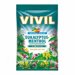 VIVIL Eukalyptus a mentol + 20 druhů bylin drops bez cukru 120 g obraz