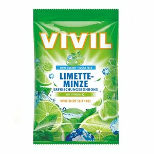 VIVIL Limetka peprmint a vitamín C drops bez cukru 120g obraz