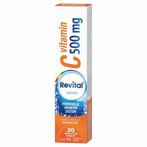 REVITAL Vitamin C 500 mg pomeranč 20 šumivých tablet obraz