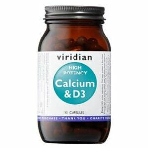 VIRIDIAN Nutrition High Potency Calcium & D3 90 kapslí obraz