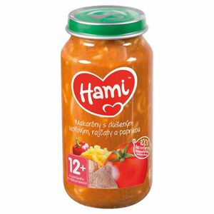 HAMI Masozeleninový příkrm makaróny s dušeným vepřovým, rajčaty a paprikou 12m+ 250 g obraz