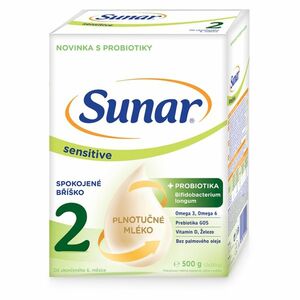 SUNAR Sensitive 2 pokračovací kojenecké mléko 6m+ 500 g obraz