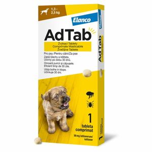 ADTAB 56 mg žvýkací tableta pro psy (1, 3–2, 5 kg) 1 kus obraz