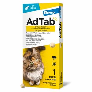 ADTAB 48 mg žvýkací tableta pro kočky (2, 0–8, 0 kg) 1 kus obraz