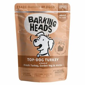 BARKING HEADS Top Dog Turkey kapsička pro psy 300 g obraz