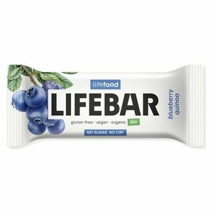 LIFEFOOD Lifebar tyčinka borůvková s quinoou RAW BIO 40 g obraz