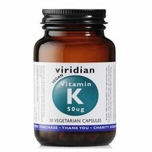 VIRIDIAN Nutrition Vitamin K 50ug 30 kapslí obraz