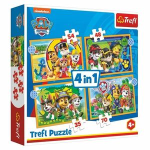 TREFL Puzzle 4v1 Prázdniny Tlapková Patrola obraz