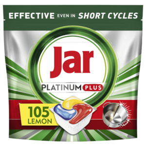 JAR Platinum Plus All In One Kapsle do myčky nádobí lemon 105 kusů obraz
