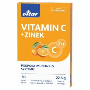 VITAR Vitamin C + zinek s příchutí pomeranče 30 tablet obraz
