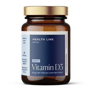 HEALTH LINK Vitamin D3 2000 IU 180 tobolek obraz