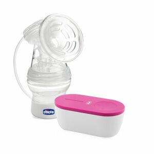 CHICCO Travel Pink odsávačka mateřského mléka elektrická přenosná USB obraz