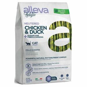 ALLEVA Holistic Adult Neutered Chicken&Duck granule pro kočky 1, 5 kg obraz