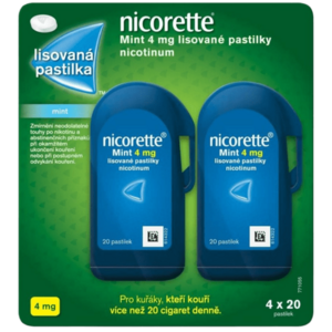 Nicorette Mint 4 mg 4 x 20 pastilek obraz