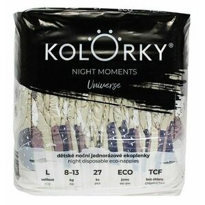 Kolorky Night Moments Multipack - Vesmír - L (8-13 kg) noční jednorázové ekoplenky 108 ks obraz