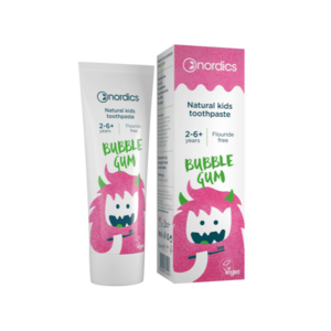 Nordics Dětská přírodní zubní pasta Bubble Gum 50 ml obraz