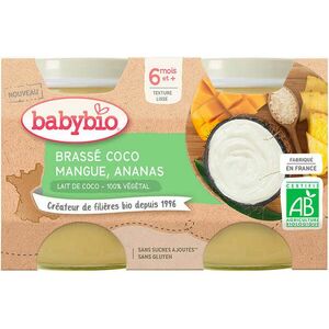 Babybio Brassé z kokosového mléka mango ananas 2 x 130 g obraz