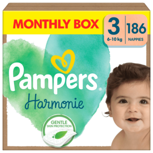 Pampers Harmonie Baby vel.3 měsíční balení 186 ks obraz