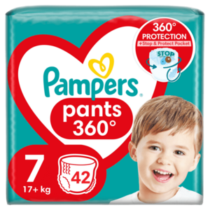 Pampers Pants vel.7 Plenkové Kalhotky 42 ks obraz