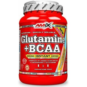 Amix L-Glutamine + BCAA - powder, Pomeranč, 1000 g obraz