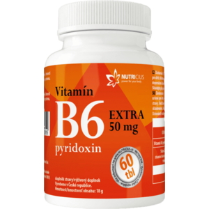 Nutricius Vitamín B6 EXTRA - pyridoxin 50 mg 60 tablet obraz