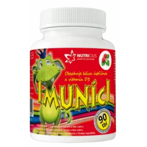 Nutricius Imuníci Hlíva ústřičná s vitamínem D pro děti, cucavé tablety 90 ks obraz