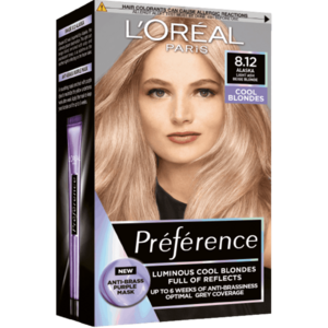 L'Oréal Paris Préférence 8.12 Alaska permanentní barva, Studená světlá blond 192 ml obraz