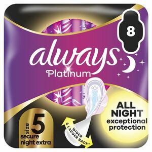 Always Platinum secure Night extra hygienické vložky s křidélky 8 ks obraz
