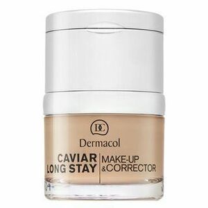 Dermacol Caviar Long Stay Make-Up & Corrector make-up s výtažky z kaviáru a zdokonalující korektor 1 Pale 30 ml obraz