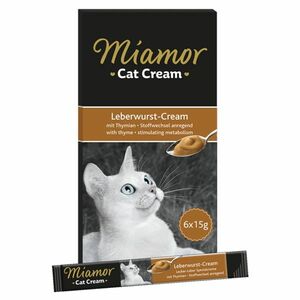 MIAMOR Leberwurst krémová játrová svačinka pro kočky 6x15 g obraz