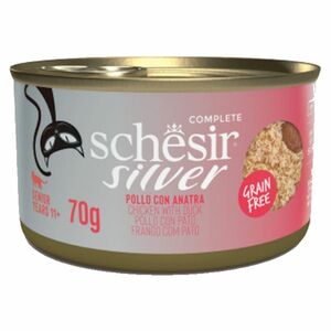 SCHESIR Senior Wholefood konzerva pro kočky kuře a kachna 70 g obraz