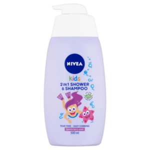 NIVEA Kids Dětský sprchový gel a šampon 2v1 s vůní lesního ovoce 500 ml obraz