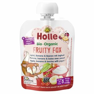 HOLLE Bio fruity fox dětské ovocné pyré s jogurtem 85 g obraz