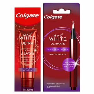 COLGATE Max White set - Ultra Complete zubní pasta 50 ml + Max White Overnight bělicí pero 2.5 ml obraz