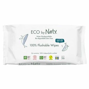 Eco by Naty ECO vlhčené ubrousky Naty bez vůně - splachovatelné 56 ks obraz