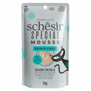 SCHESIR Special Mousse Skin&Coat kapsička pro kočky losos a kuře 70 g obraz